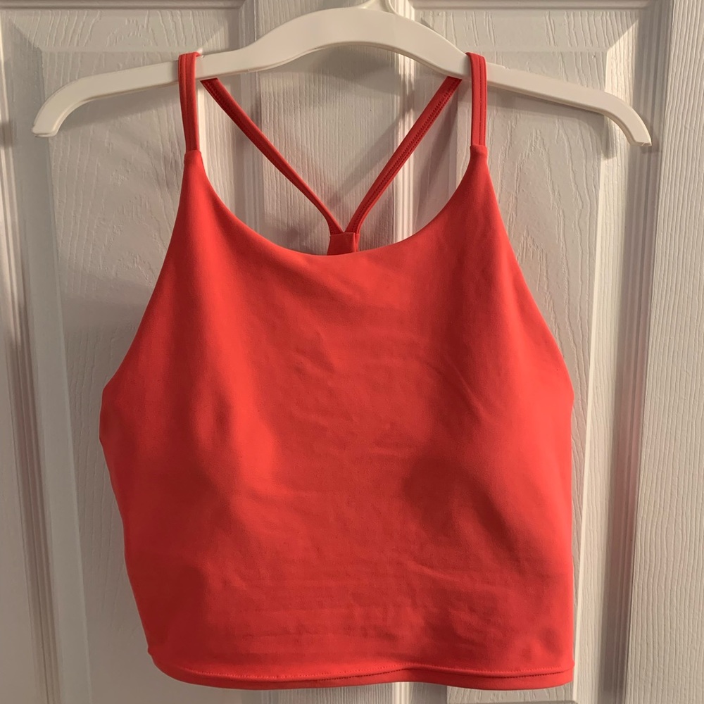 Old navy bright pink crop sports bra with lining